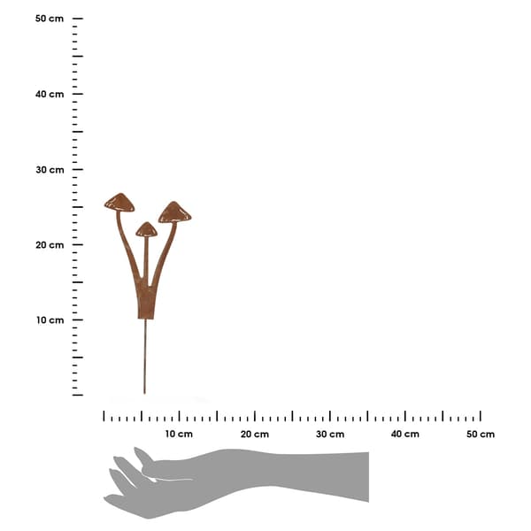 Metalsvampe på top, h27 cm