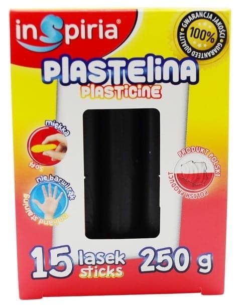 Svart plasticine 15 pinnar 250g
