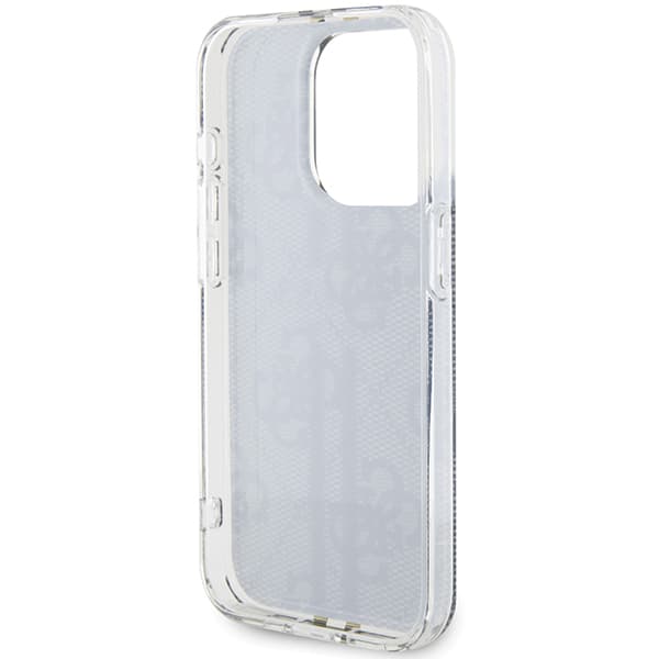 Guess IML 4G Guldstribet cover til iPhone 15 Pro, sort