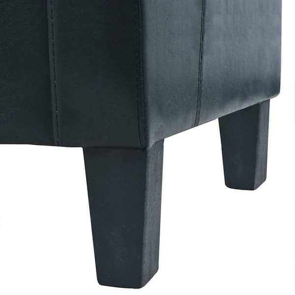 vidaXL 2-personers sofa, kunstlæder, sort