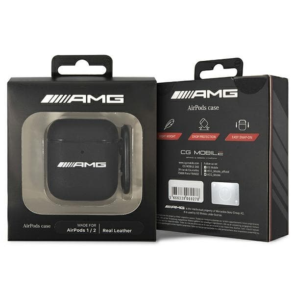 AMG AMA2SLWK AirPods-cover sort/sort læder