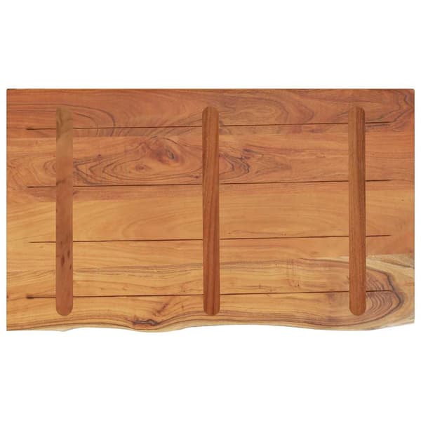 vidaXL badeværelsesbordplade, 90x60x2,5 cm, rektangulær, akacietræ