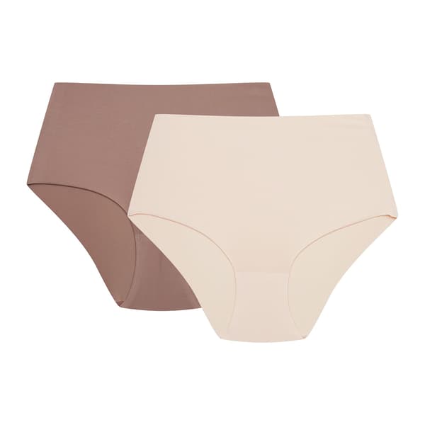 Henderson Hög Midja Mage 2-Pack Trosor | Brun, Beige L