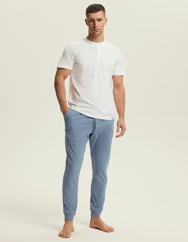 Marc Henderson herrpyjamas | Vit, Blå M