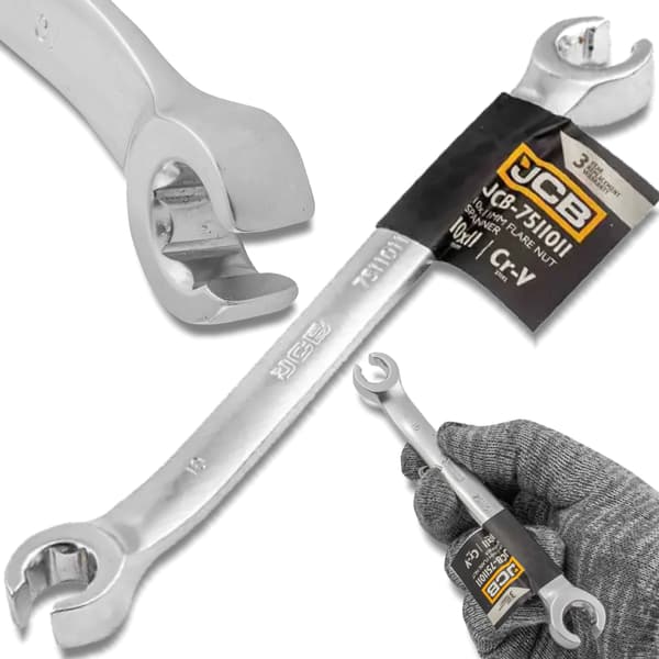 JCB SPLIT RINGNØGLE 10x11 mm 2-SIDET Cr-V 6-VINKEL