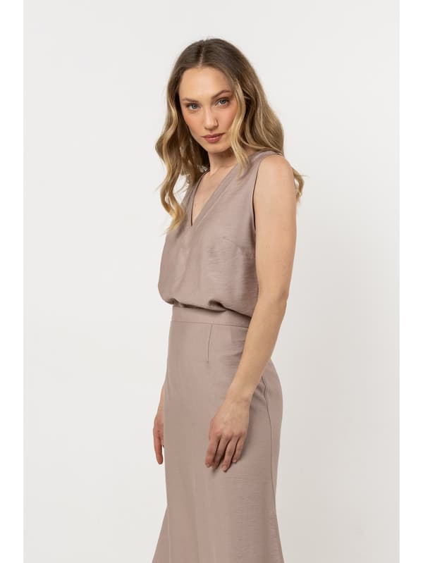 Sommerbluse med brede stropper - kashmir XL