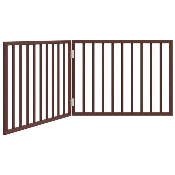 vidaXL Hopfällbar hundgrind, 2 paneler, brun, 160 cm