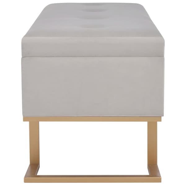 vidaXL Säilytyspenkki 105 cm harmaa sametti