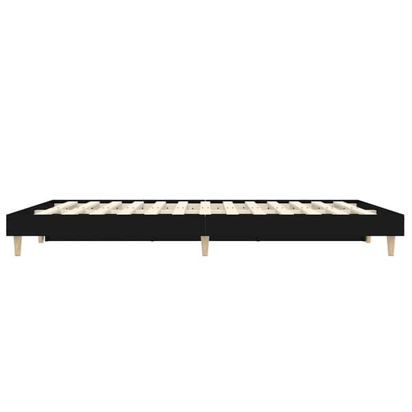 vidaXL sengestel sort 120x190 cm træbaseret materiale