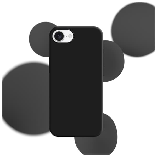 3MK silikonikuori iPhone 16e:lle, musta