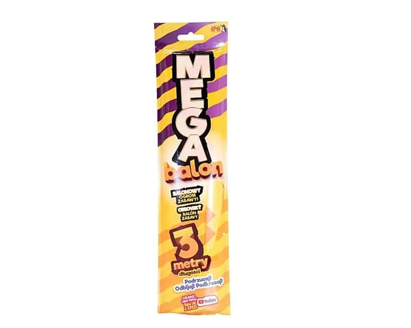 MegaBalon - orange-gule zigzagger