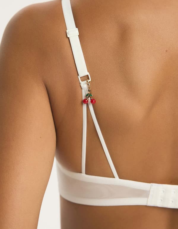 Dejlig Cherry Bloovii Soft Top Bh | Creme M