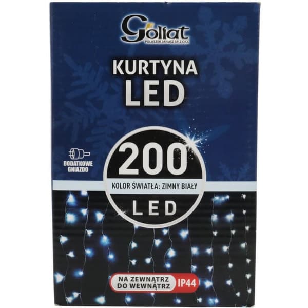 Gardin 200 LED-lys julelys 2 x 1 m