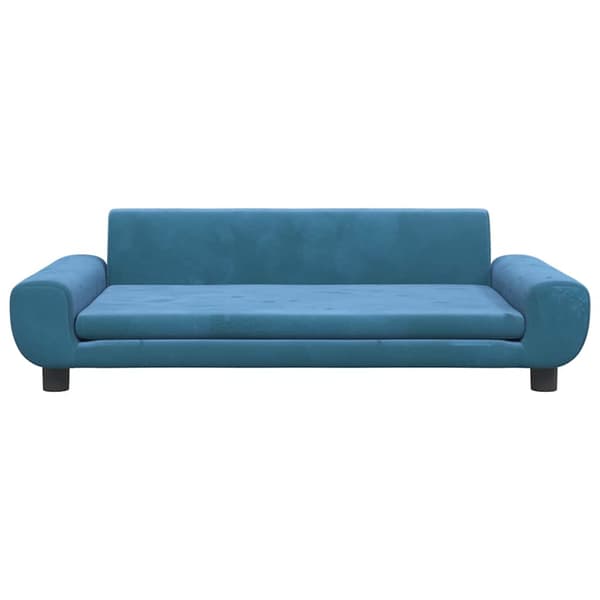 vidaXL Hundbädd, Blå, 100x54x33 cm, Sammet