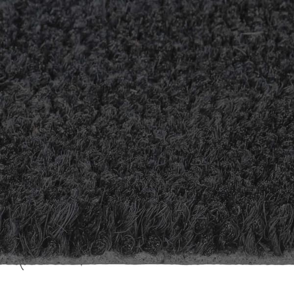 vidaXL dørmåtte, sort, halvcirkel, 60x90 cm, kokosfiber