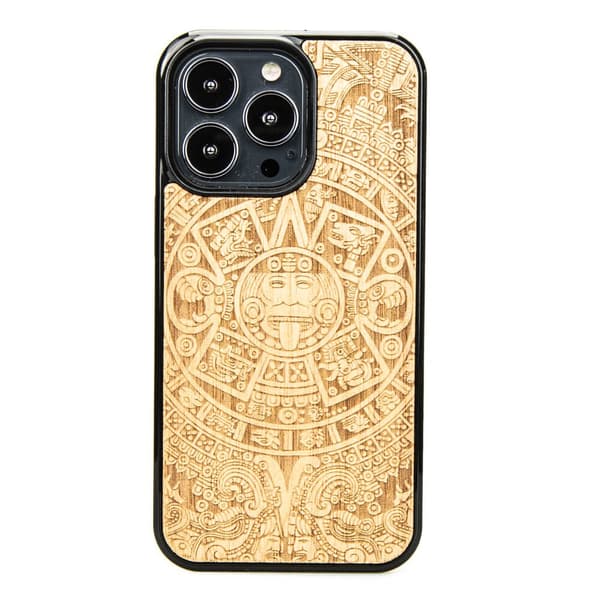 Træetui til iPhone 13 Pro AZTEC KALENDER ANIEGRE