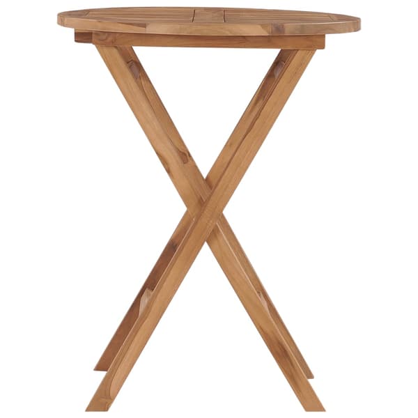 vidaXL foldbart havebord 60 cm massivt teaktræ