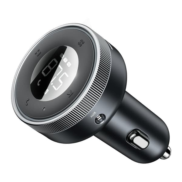 FM-sender MP3-afspiller biloplader LED 2x USB Bluetooth sort