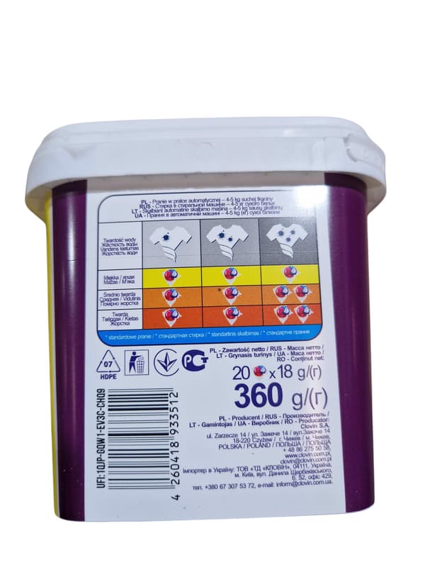 Purox Color vaskekapsler 20 stk. Clovin