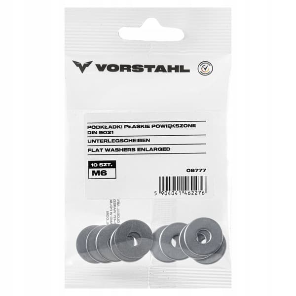 Stor platt bricka DIN 9021 (pack om 20) M5 Vorstahl
