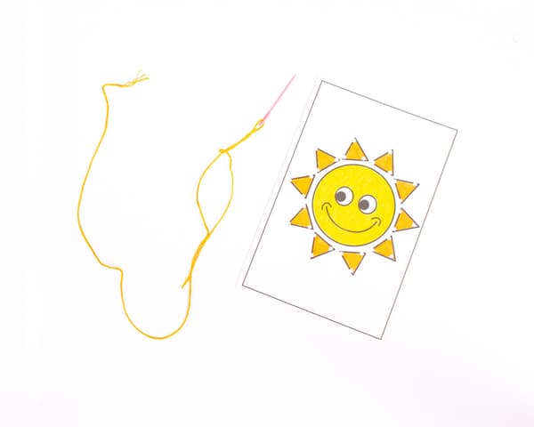 Gør-det-selv kreativ sjov broderikort 5+