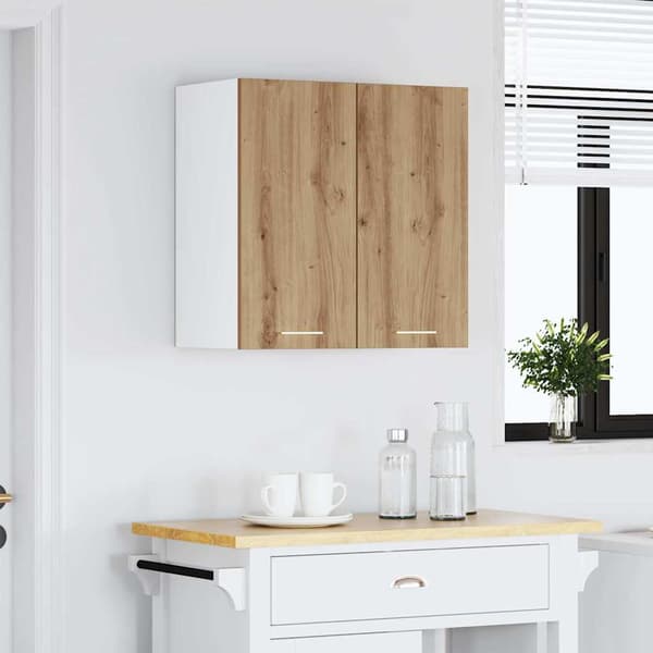 vidaXL køkkenvægskab i egetræ 60x31x60 cm limet træ