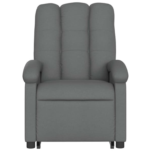 vidaXL Elektrisk lyftande massagefåtölj med vilfåtölj, mörkgrå