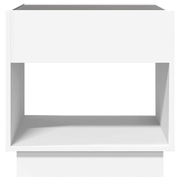 vidaXL Infinity LED-nattduksbord vit 50x50x50 cm