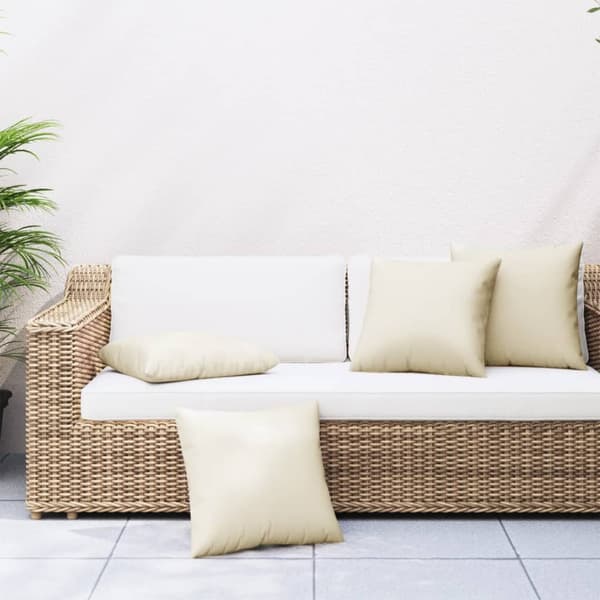 vidaXL sofahynder, 4 stk., cremefarvet, 50x50 cm, stof