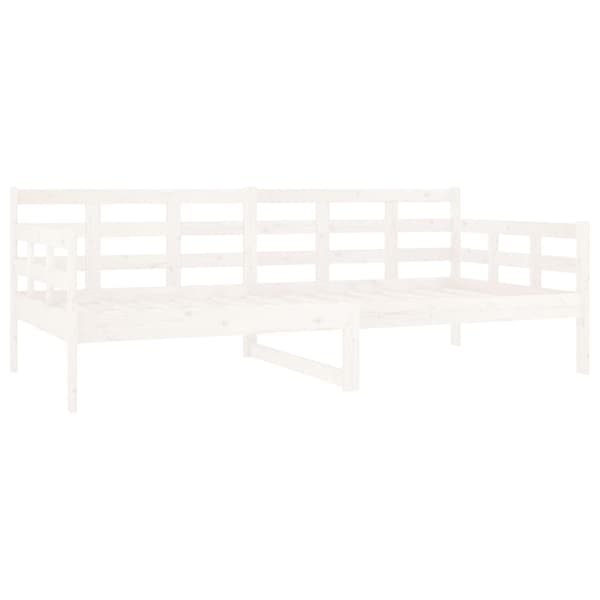 vidaXL Dagbädd vit massiv furu 90x190 cm