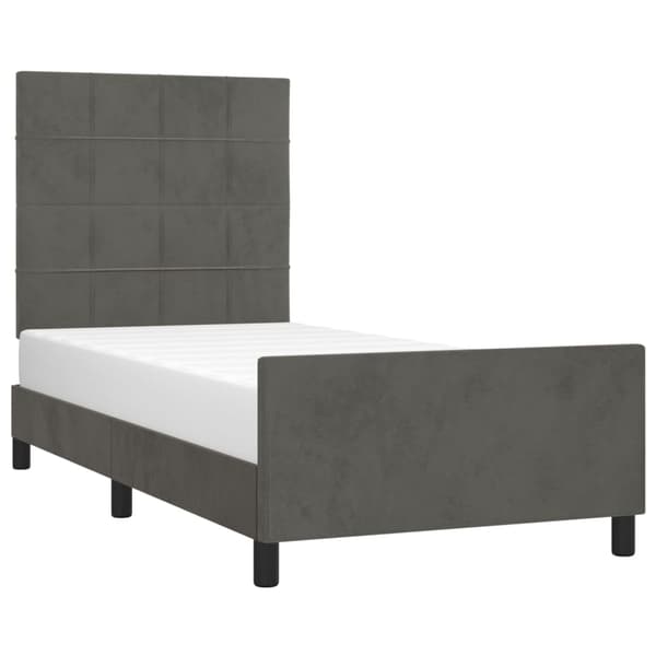 vidaXL sengestel uden madras mørkegrå 80x200 cm fløjl