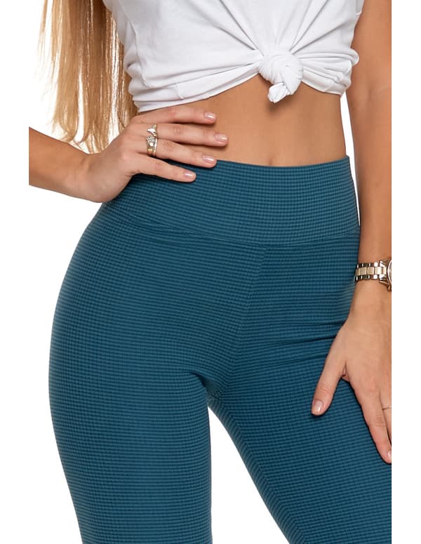 MORAJ ribbade leggings med hög midja, dam, grön, S/M