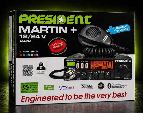 CB-radio Martin Plus USB 12/24V ASC ANL 40 kanavaa
