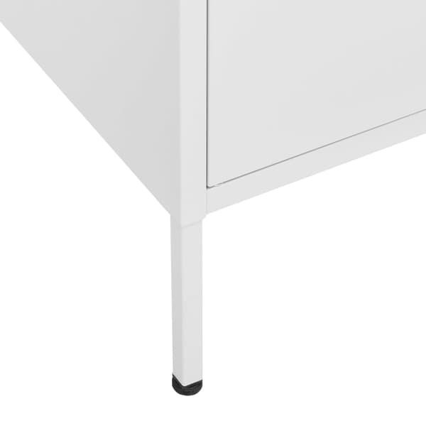 vidaXL Skåp, Vitt, 80x35x101,5 cm, Stål