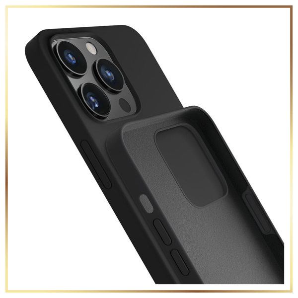 3MK Silikonskal till iPhone 15 Plus, Svart
