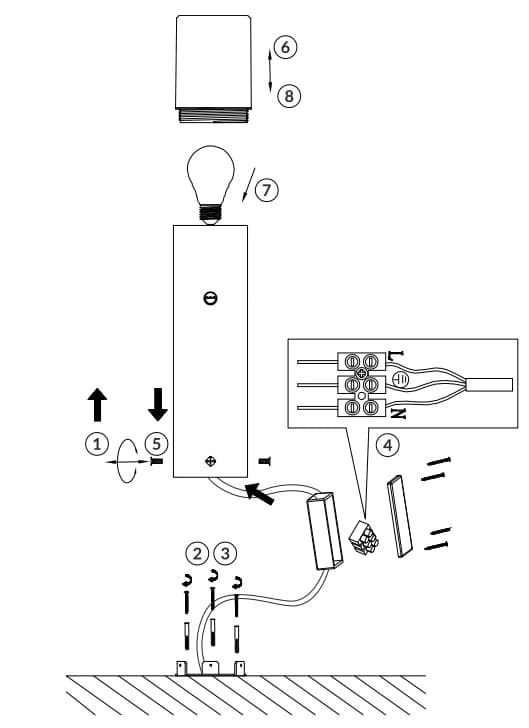 LED-belysningsstolpe havegulvlampe bevægelsessensor 15W E27 50cm