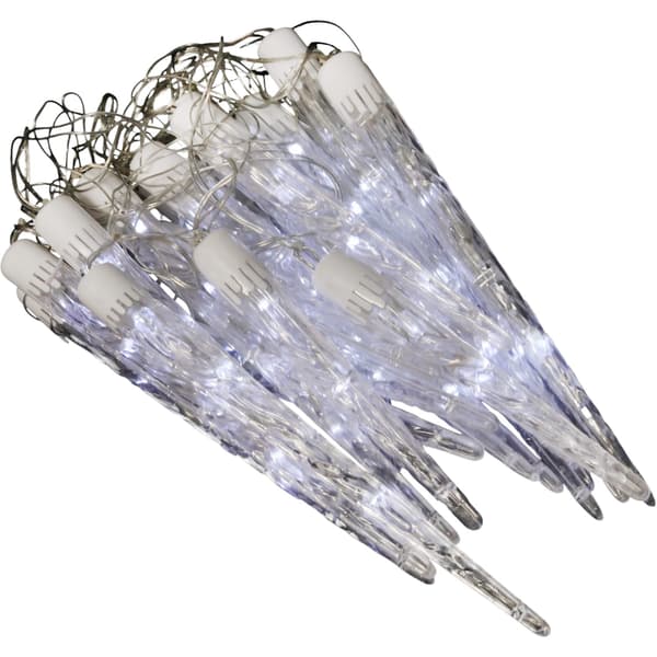 Utomhusbelysning istappar flödande 24 stycken 72 LED kallvit