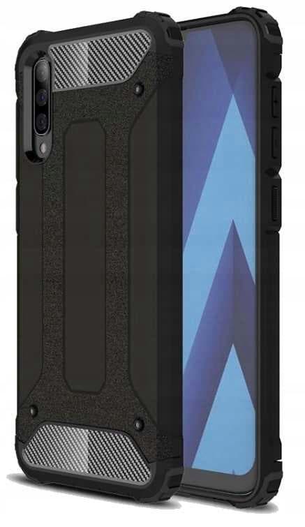 ETUI til Samsung Galaxy A70 sort Pansret ARMOR ETUI + GLAS