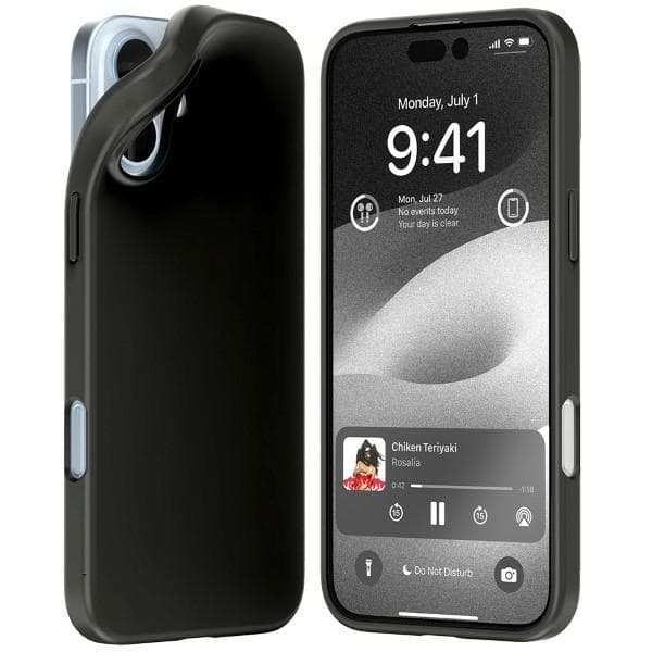 Mercury Soft Cover til iPhone 16 Plus, Sort