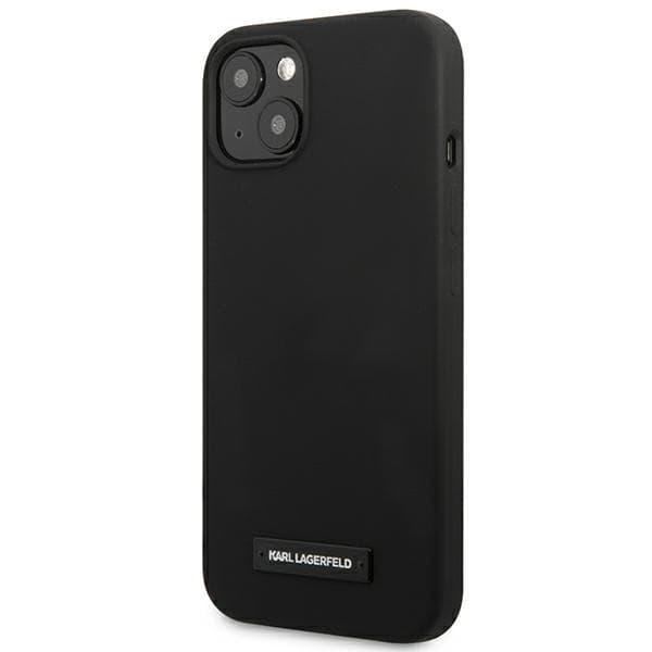 Karl Lagerfeld Silikone Plaque-cover til iPhone 13 mini, Sort