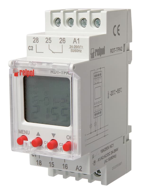 Multifunktionell digital astronomisk klocka RDT-TPA2 - LCD, 80 program, 2