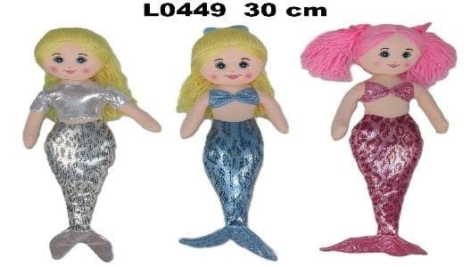 Havfruedukke 30 cm MIX
