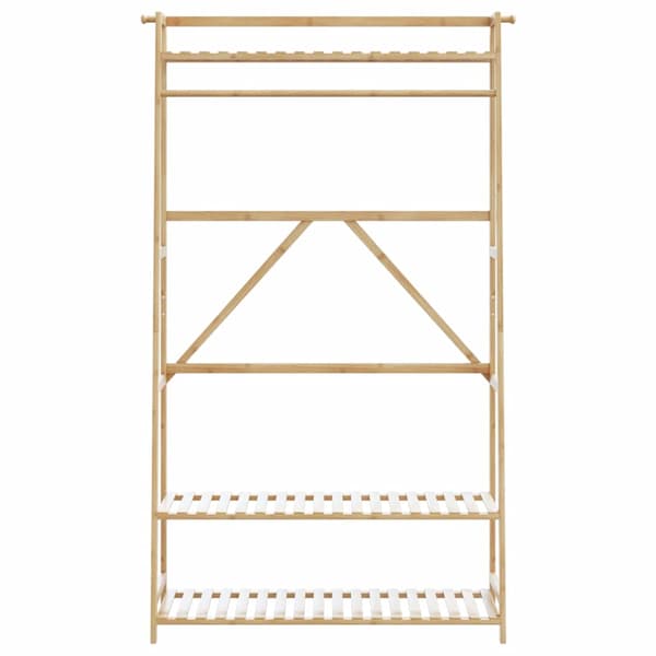 vidaXL Vaateteline hyllyillä 110x40x180 cm bambu
