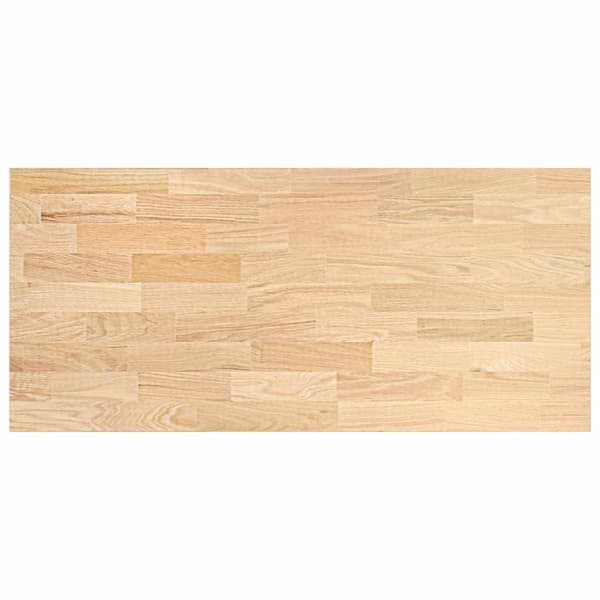 vidaXL køkkenbordplade, 140x63,5x4 cm, rektangulær, massivt egetræ