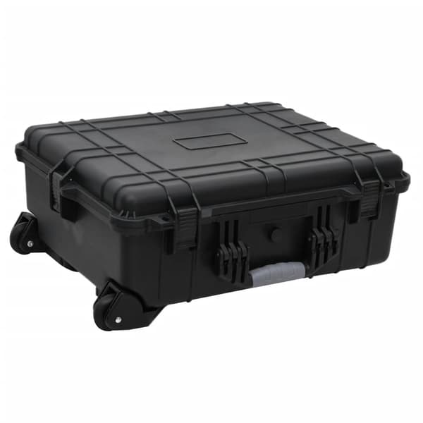 vidaXL flightcase, sort, 63x50x23 cm, PP