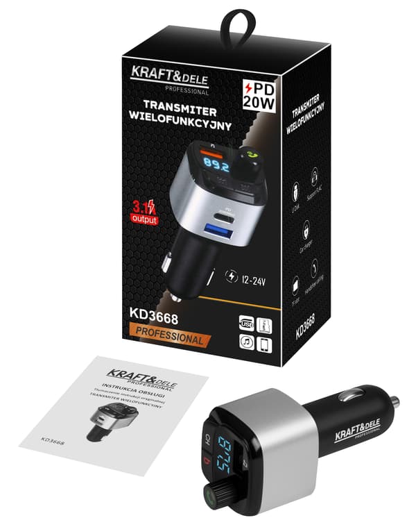 Multifunktionssender 12-24V 87,5-108MHz KD3668