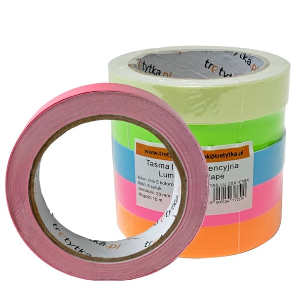 Fluorescerande tejp 20 mm x 10 m rosa
