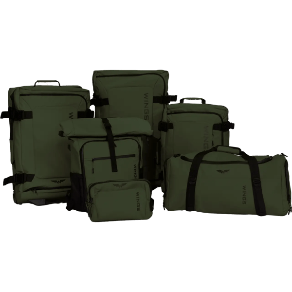 WINGS 6-in-1 matkasetti ROOK tummanvihreä