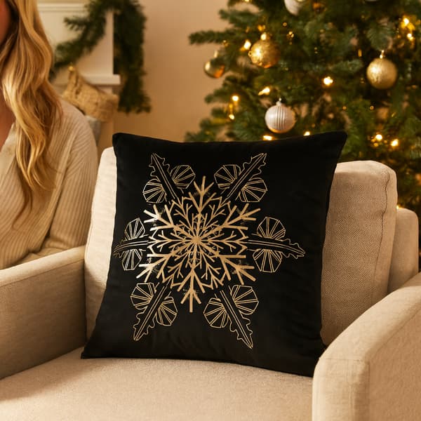Julepudebetræk JOY/1A 45x45 cm guld