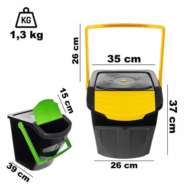 EcoBox 2 affaldssorteringsbeholder GRØN-GUL